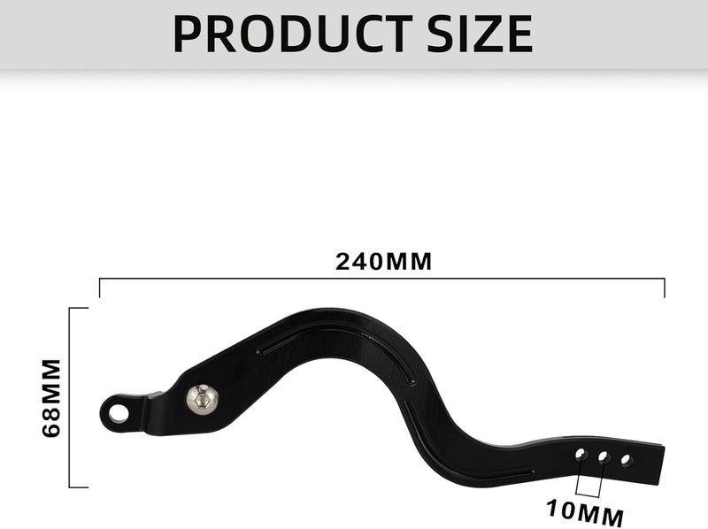 BAOUFF Dirt Bike Rear Brake Foot Pedal for YZ85,CNC Motorcycle Foldable Brake Lever for YZ 85 2002-2025 Black - Image 2